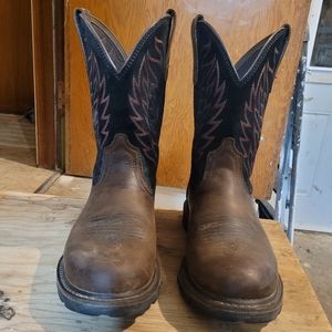 Men's Ariat Work 10EE cowboy boots ASTM F2892-17 EH brown